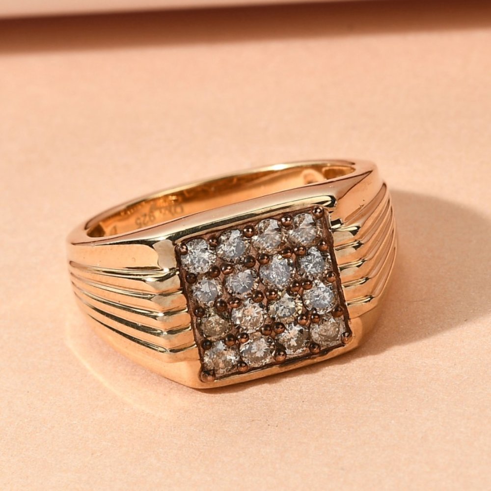STUNNING 1.02 cwt Natural Champagne Diamond Ring!!!